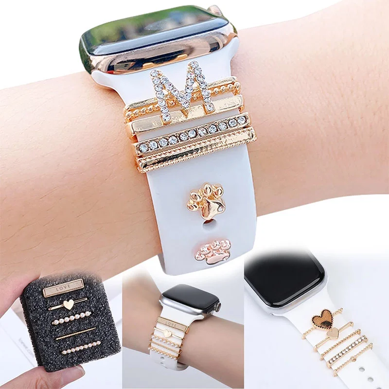 Luxury Watch Apple Bands - Per Apple Watch Band Metal Charms