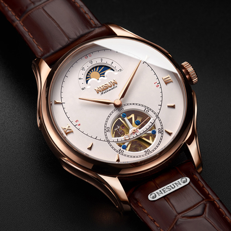 Luxury Watch German - Orologio meccanico automatico svizzera NESUN Tourbillon