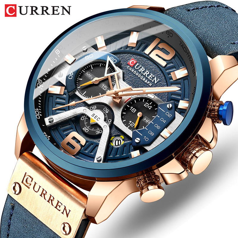 Luxury Watch Apple - CURREN Cronografo sportivo casual da uomo