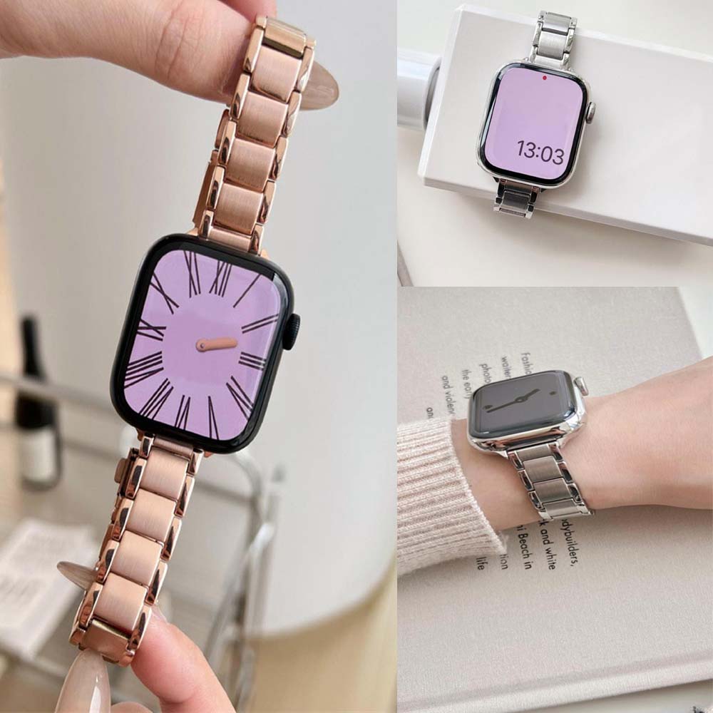 Luxury Watch Apple Bands - Cinturino in metallo sottile per Apple