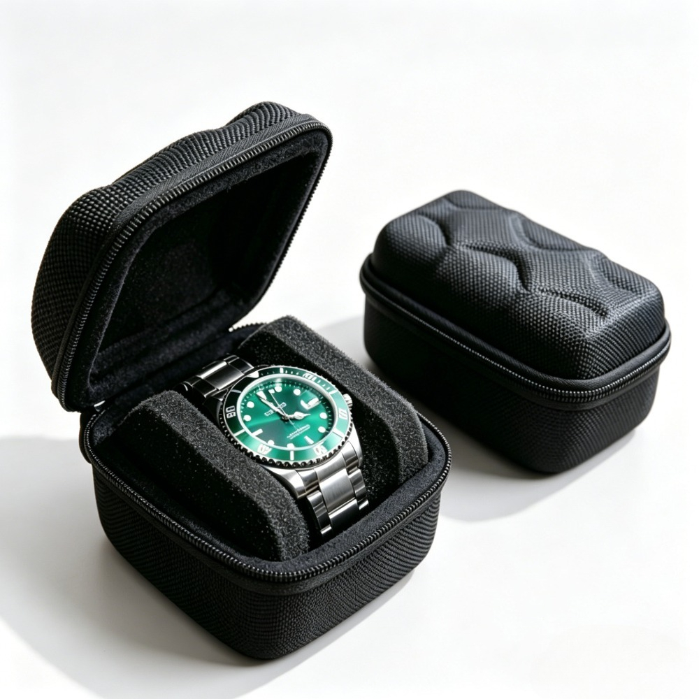 Luxury Watch Travel Case - Scatola portaorologi nera da 1 pezzo