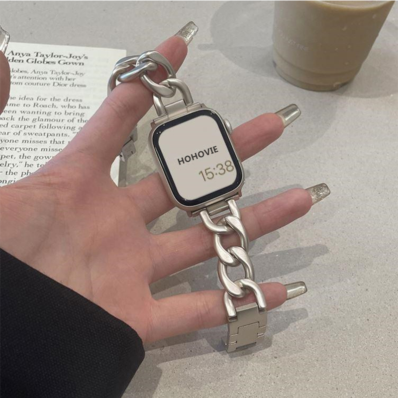 Luxury Watch Apple Bands - Cinturino a catena in metallo moda