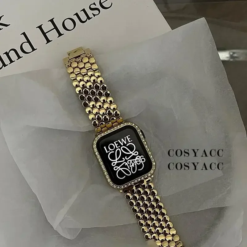 Luxury Watch Apple Bands - Cinturino da donna in acciaio inossidabile