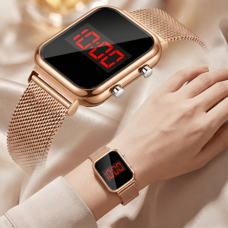 Luxury Watch Life - Orologi digitali a LED rettangolari con