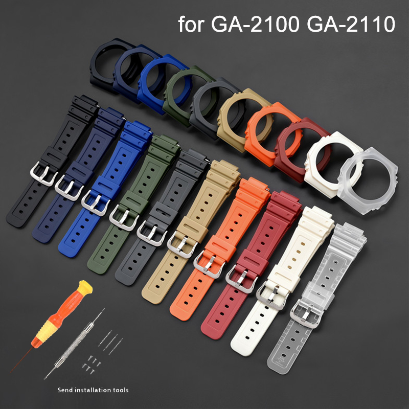 Casio Watch G-Shock Ga-2100 - Cinturino in gomma, cassa e ghiera