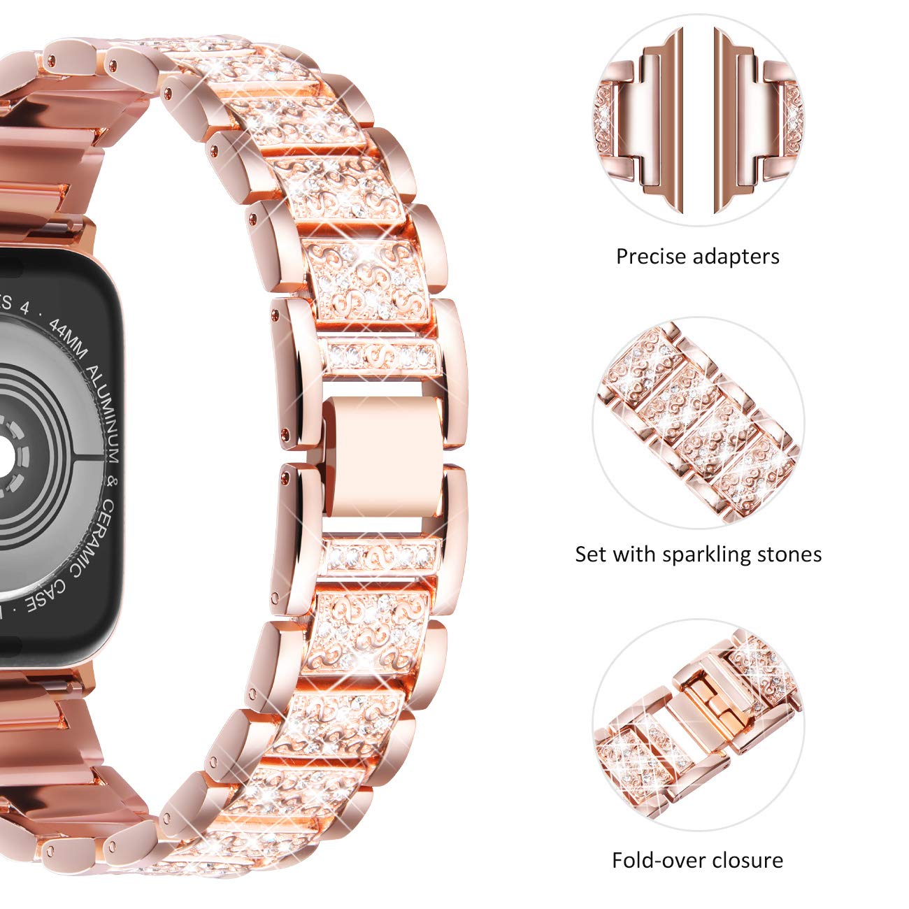 Custodia + cinturino bling per - Luxury Watch Apple Bands recensione e prezzo