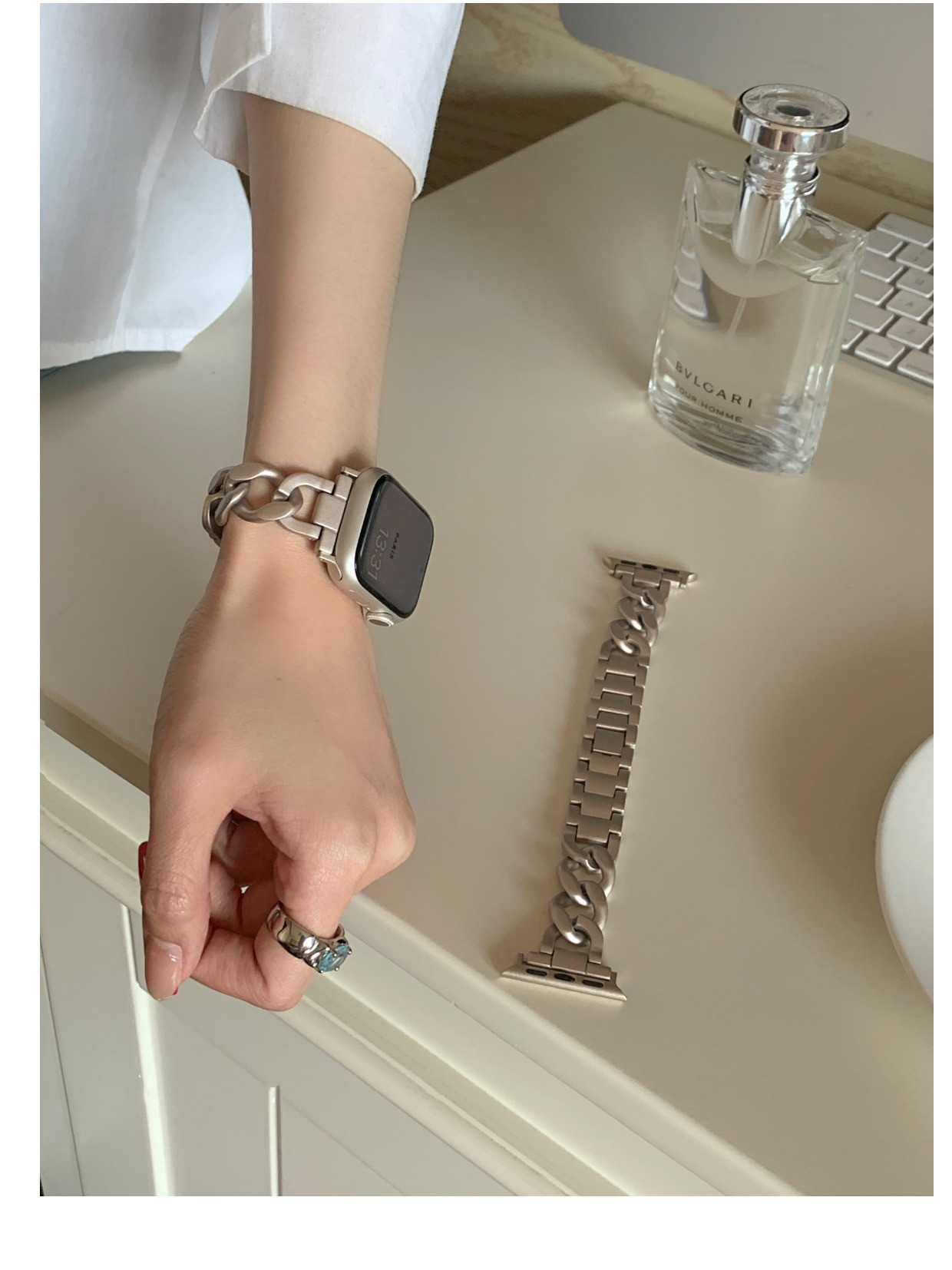 Cinturino a catena in metallo  - Luxury Watch Apple Bands recensione e prezzo